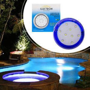 Luminária Piscina Azul Led Ø80mm 9w Luz Branco Frio Fonte St1855