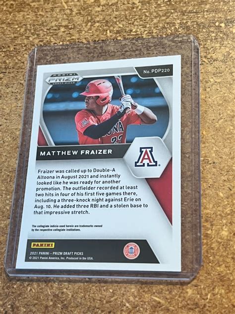 Panini Prizm Baseball Draft Picks Pdp Matthew Fraizer Ebay