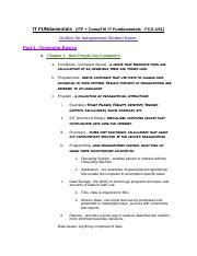 IT Fundamentals Outline For Student Notes Docx IT FUNdamentals