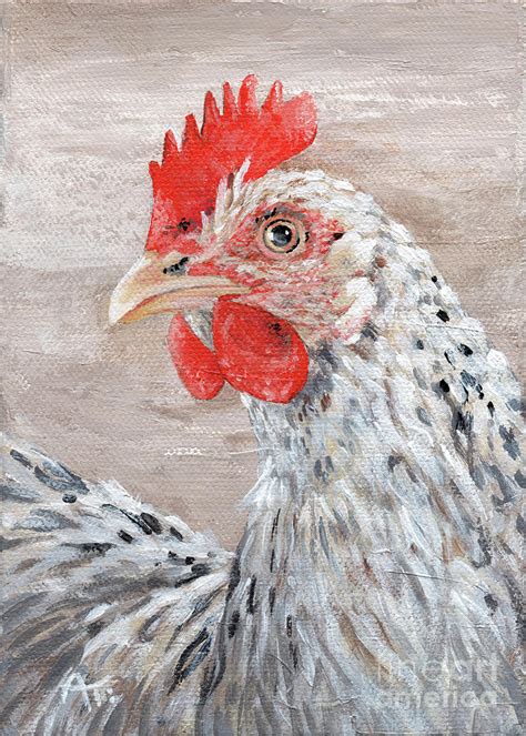 Spring Chicken Hen Painting Painting By Annie Troe Fine Art America