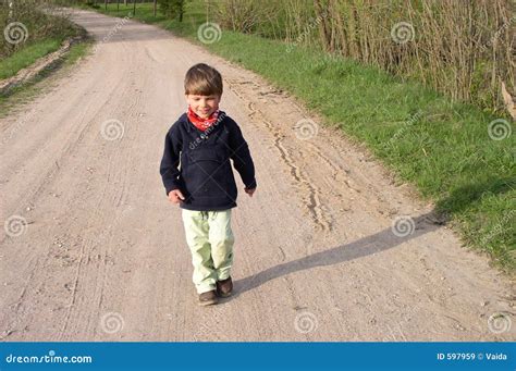 Walking Child Stock Image Image Of Walk Child Smiling 597959