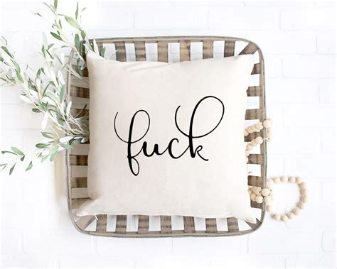 Fuck Pillow Cover Home Decor Welcome Pillow Sham Sofa Couch Etsy