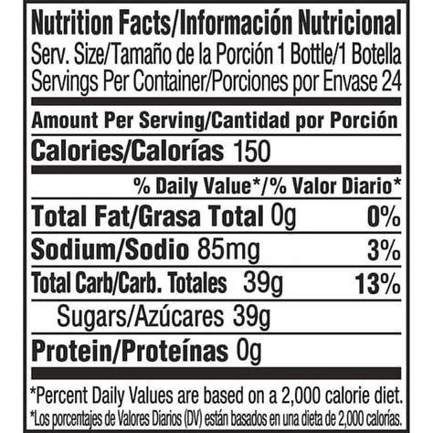 Coca Cola Nutrition Label