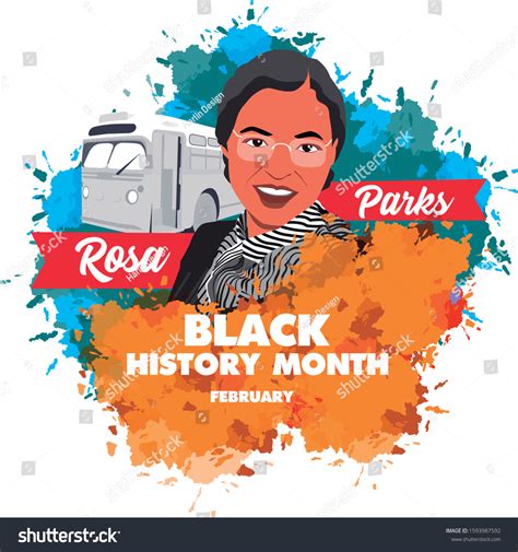 Rosa Parks Illustration Black History Month Vector De Stock Libre De