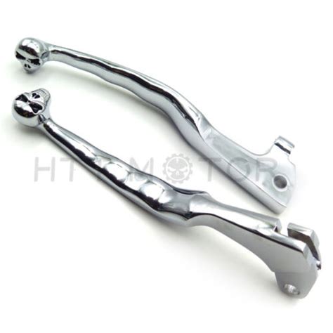 Chrome Skull Brake Clutch Levers For Yamaha Virago XV 250 535 700 750