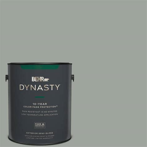 Behr Dynasty Gal F Sage Gray Semi Gloss Enamel Exterior Stain