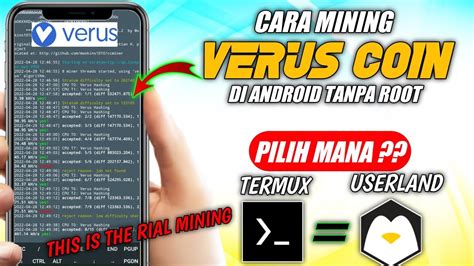 Cara Mining Verus Coin Di Termux Dan Userland Cara Mining Verus Di