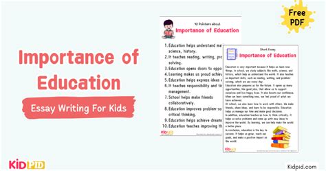Essay Importance Of Education Kidpid