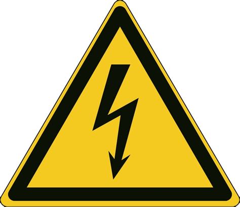 Brady™ Iso Safety Sign Without Text Warning Electricity Dimensions L X W 22 X 25 Mm