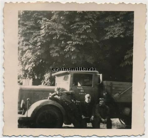 Orig Foto Soldaten Bei Schwere Lkw Mit Einheit Beschriftung Kraftw Kol