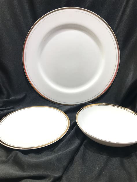 Vintage China Dish Set Sheffield Regency Gold Porcelain Fine Etsy