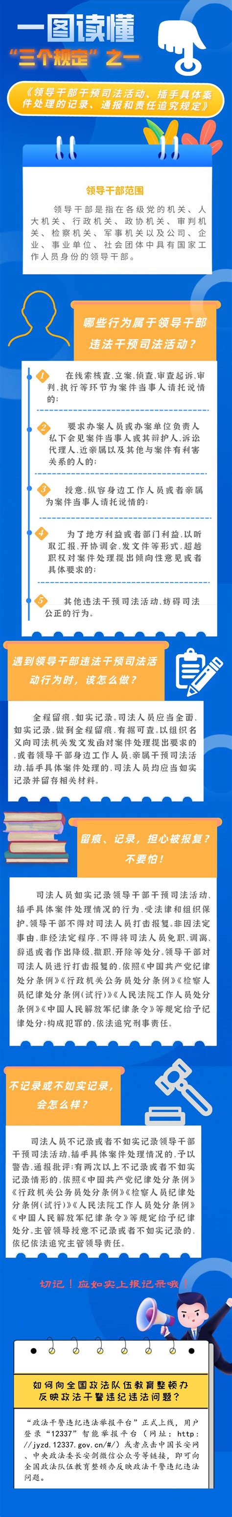 一图读懂 “三个规定”之《领导干部干预司法活动、插手具体案件处理的记录、通报和责任追究规定》澎湃号·政务澎湃新闻 The Paper