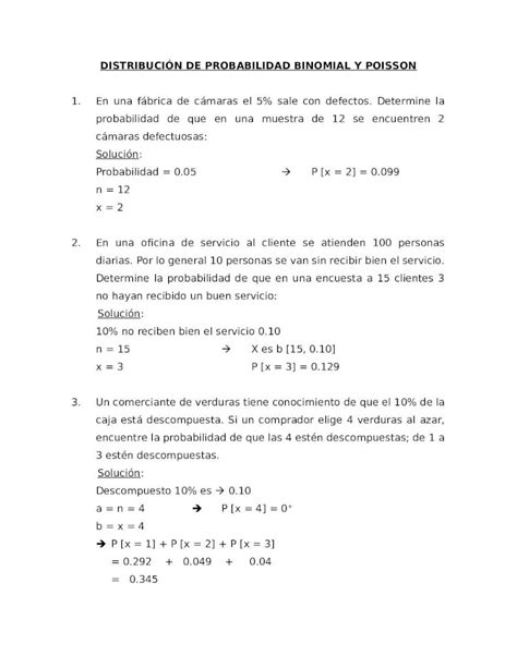 Doc Distribucion De Probabilidad Binomial Y Poisson Copia Dokumen