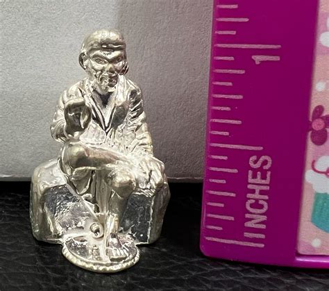 Pure Silver Sai Baba Idol Shirdi Sai Baba Statue Hindu Religion God