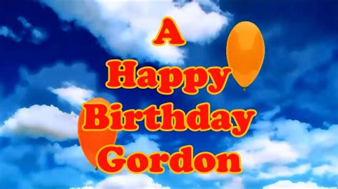 Gordon Happy Birthday Floating Balloons Youtube