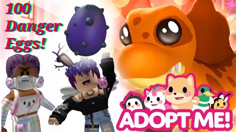 Roblox Adopt Me Hatching 100 Danger Eggs YouTube