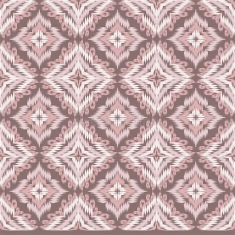 Seamless Ikat Ethnic Traditional Textile Pattern Geometric Abstract