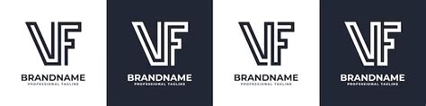 Logotipo De Monograma Vf Simple Adecuado Para Cualquier Negocio Con