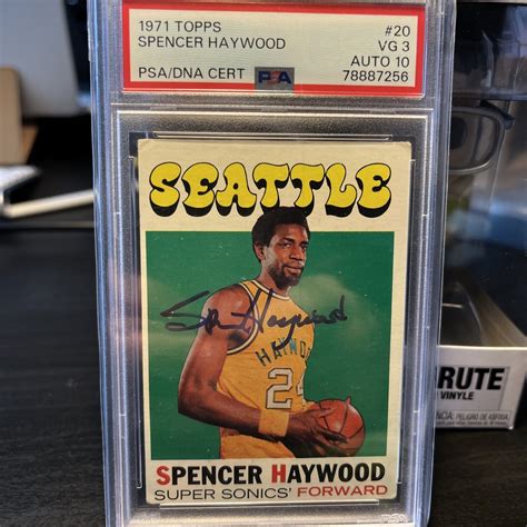 Spencer Haywood Signed Topps Rookie Psa Dna Card Auto Ebay