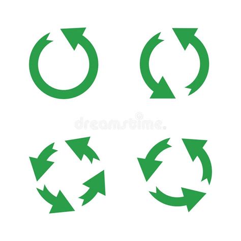 Los Iconos Reutilizables Verdes De La Flecha Eco Reciclan O Reciclando