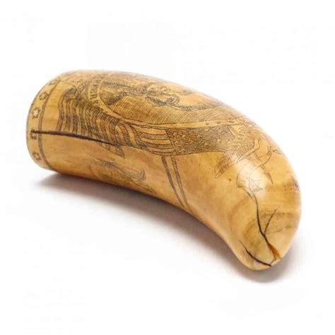 Whale Tooth Scrimshaw Commemorating Thomas Jefferson