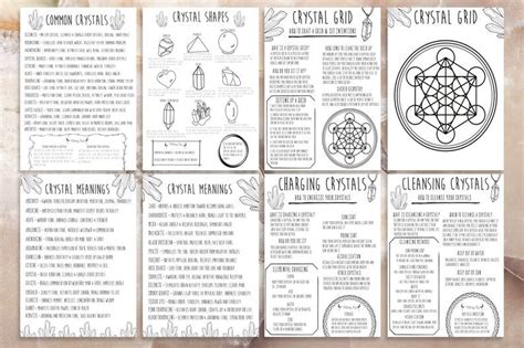 Crystals Book Of Shadows Pages Witch Tools Reference Page Etsy Book