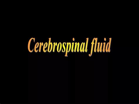 Ppt Cerebrospinal Fluid Powerpoint Presentation Free Download Id