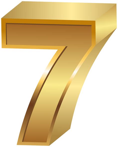 Gold Number Seven Png Clipart Image Gallery Yopriceville High Images