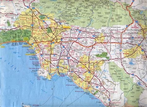 Map Of Los Angeles Usa Printable Map Of Usa