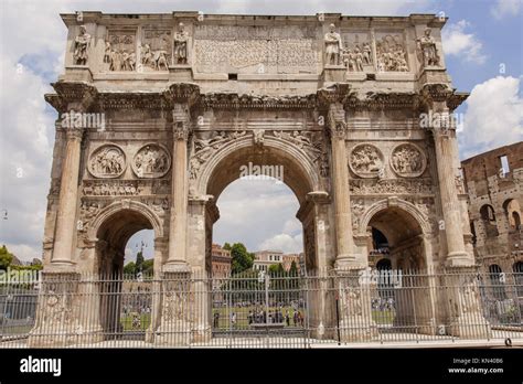 Arch Of Constantine Is A Triumphal Arch In Rome Situated Between The