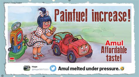 Amul Comes Up With Witty Take On Surging Fuel Prices Netizens