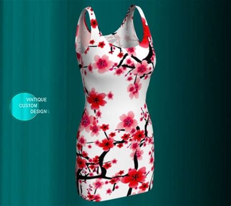 Bodycon Dress Slim Fit Spring Dress For Women Flower Printed Dress