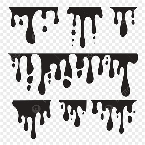 Blood Dripping Silhouette Png Transparent Paint Dripping Vector Blob