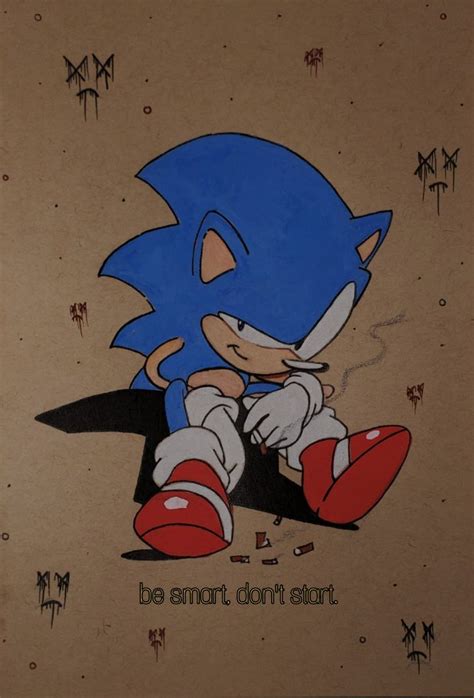 Sonic Smoking Classic Sonic Sonic Sonic Fan Art