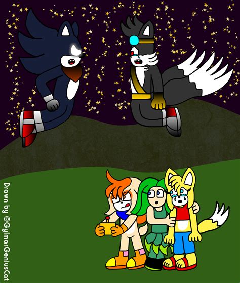 At Dark Sonic Vs Dark Tails By Gylmargeniuscat On Deviantart