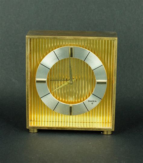 Swiza 8 Days Charming Alarm Clock Brass Case Clock Swiss Etsy