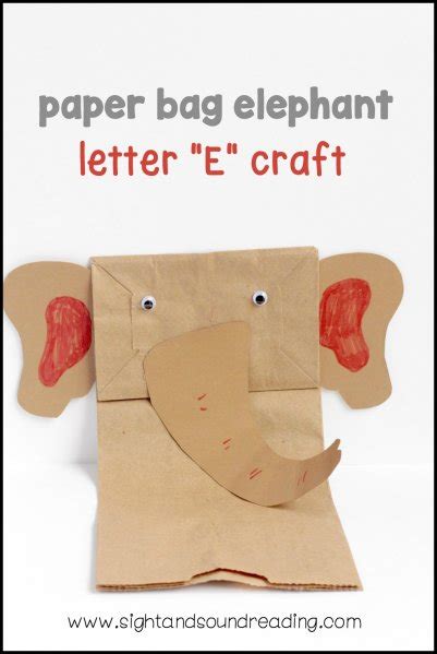 Letter E Craft: Elephant