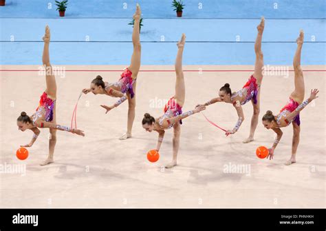 Team Belarus Rhythmic Gymnastics Stock Photo Alamy