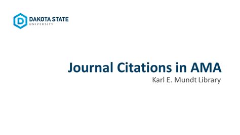 Ama Journal Citation