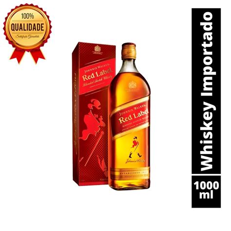 Whisky Johnnie Walker Red Label 1 Litro 100 Original Na Caixa E Com