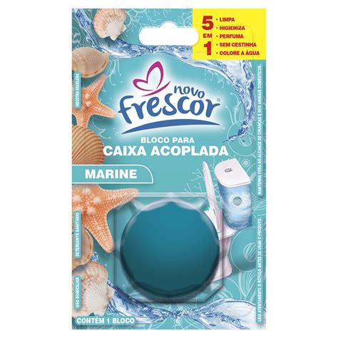 Bloco Para Caixa Acoplada Marine 45gramas Novo Frescor