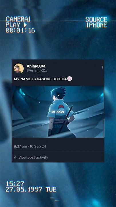 Sasuke Uchiha⚡🔥naruto Narutoshippuden Animeedit Sasuke Youtube