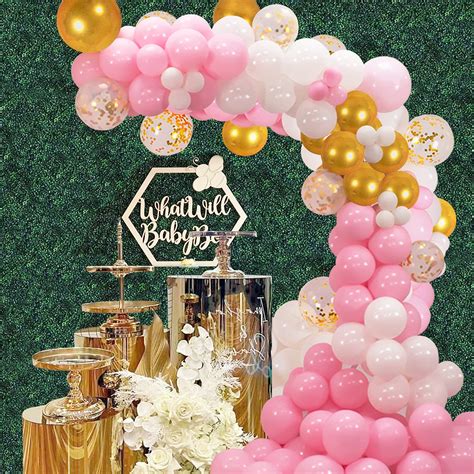 Buy Pink Balloon Arch Kit Balloon Garland 131 Pieces White Gold