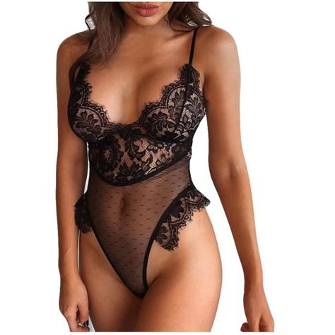 Mode F Minine Sexy Body Dentelle Broderie Lingerie Creuse N Bandage