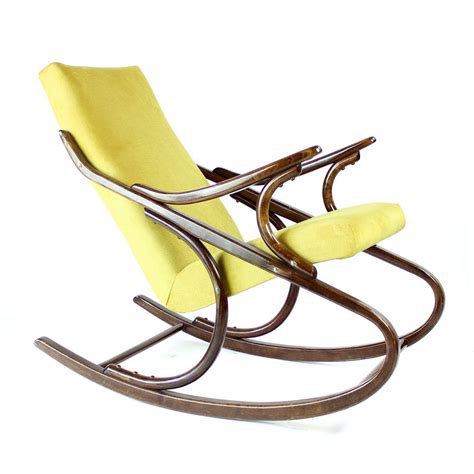 Mid Century Bentwood Rocking Armchair By Ton Czechoslovakia 1960s