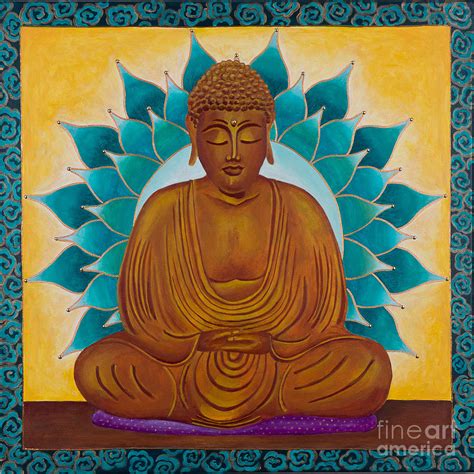 Serene Buddha Painting By Charlotte Backman Fine Art America