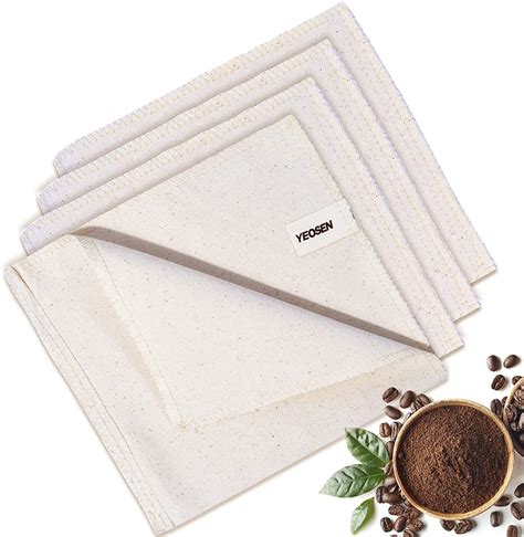 Pack Organic Natural Cotton Coffee Filter Reusable Filters For