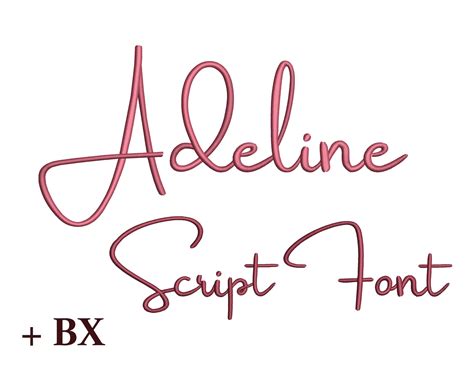 Script Embroidery Font , Calligraphy Machine Embroidery Design Adeline ...