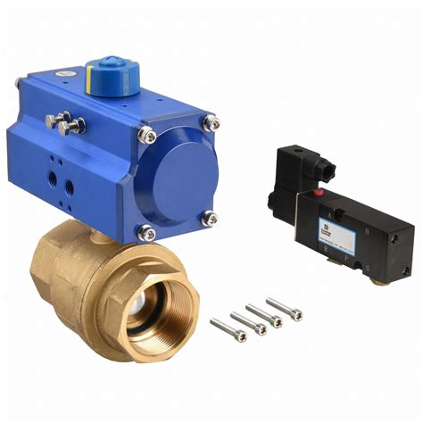 DYNAQUIP CONTROLS Pneumatic Actuated Ball Valve 2 In Pipe Size Full