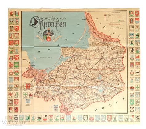 Sold At Auction Beautiful Foldable Map Of East Prussia